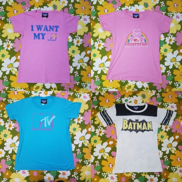 Junk Food T Shirt Lot of 9 Baby Tees Retro Bundle - Picture 2 of 6